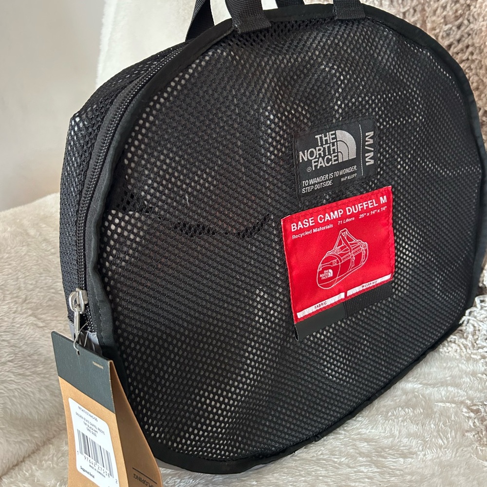 The North Face Black Base Camp Duffel M - Packable Travel Bag - Picture 3 of 7